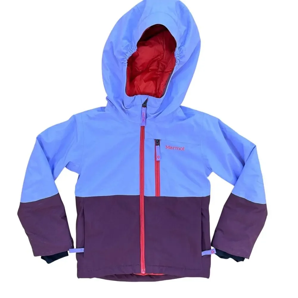 Marmot Kids Hooded Snow Jacket in Purple and Red Size XXS / 3-4 NEW NWT